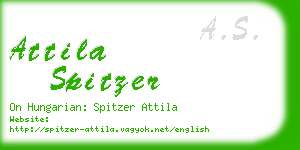 attila spitzer business card